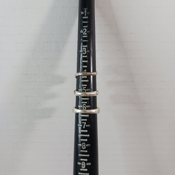 3 Silver Stamped 925 Amethyst Rings - Picture 6 of 9